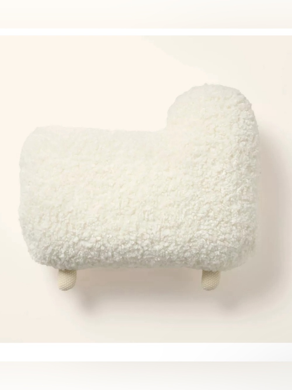 🐑 NEW Woolrich x Target Sheep Shaped Decorative Throw Pillow Cream 15”x 20” - Picture 4 of 8